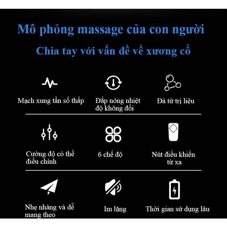Máy massage cổ mạch xung thông minh TENS có chức năng chườm nóng