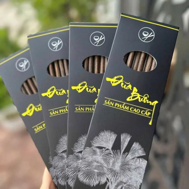 Đũa Buông Bình Thuận Cao Cấp [KHÔNG SƠN – KHÔNG HÓA CHẤT] – Đũa Sóng Lá Dùng Càng Lâu Càng Bóng Đẹp – An Toàn Khi Ăn Uống – Hộp 10 Đôi