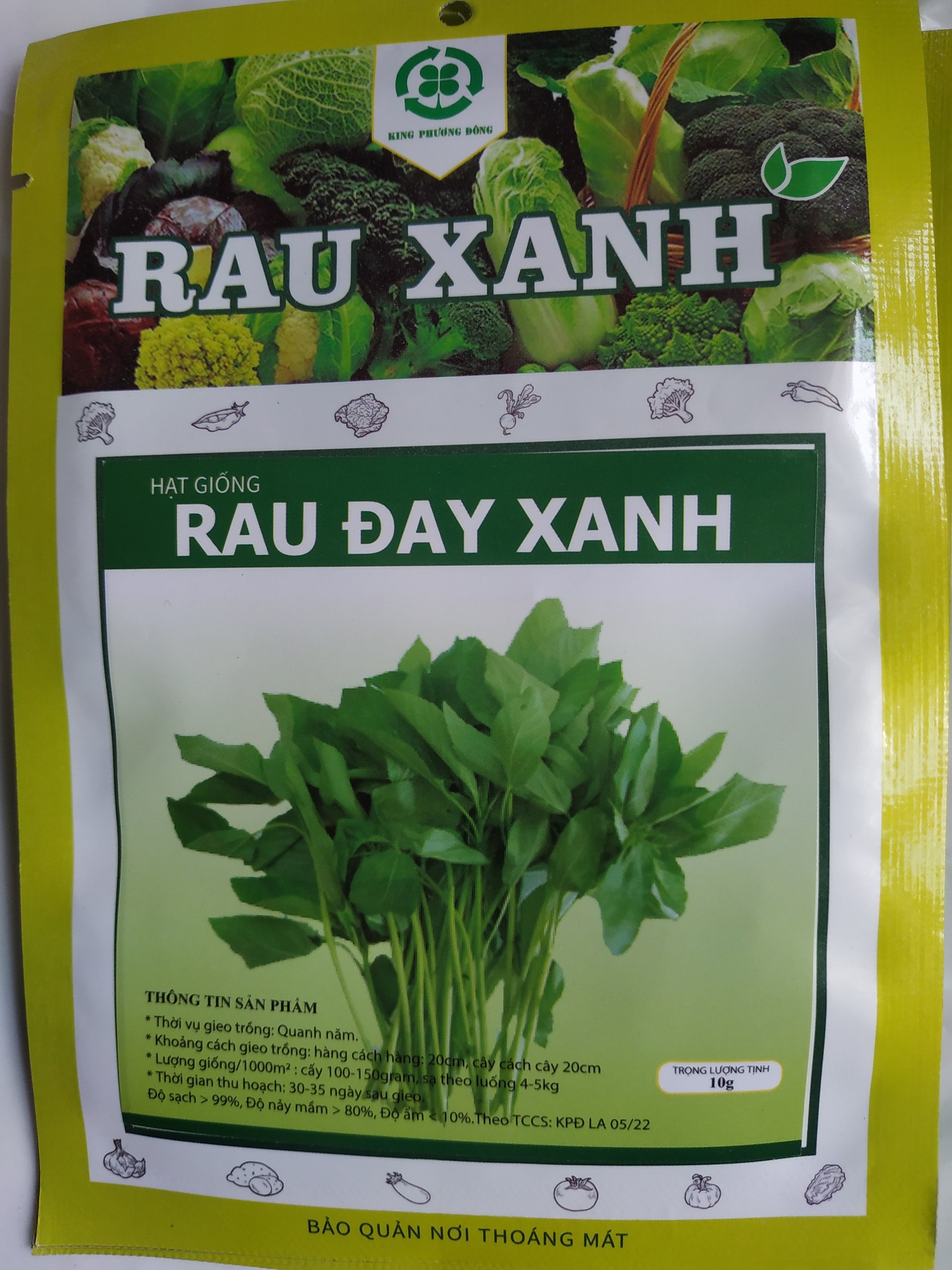 Hạt giống RAU ĐAY XANH - gói 10 gram