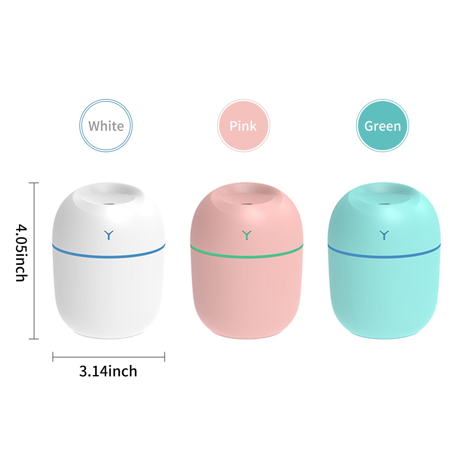 Máy Tạo Độ Ẩm Phun Sương 220Ml Với Đèn Ngủ Bàn Di Động Yên Tĩnh Tự Động Tắt Không Dùng Nước Usb