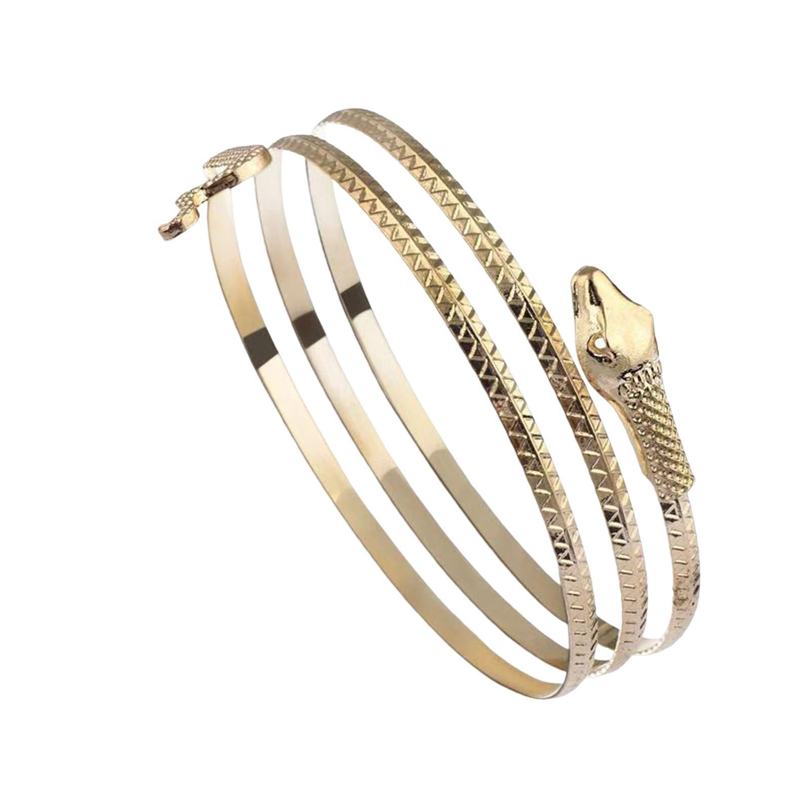 Retro Snake Shape Bracelet Bangle Hip Hop Jewelry Collection for Biker