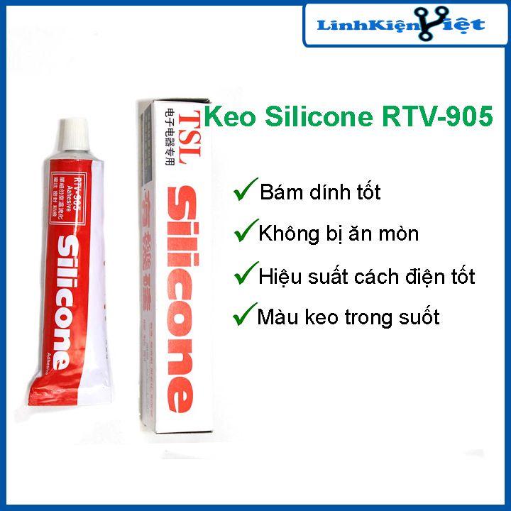 Keo Silicone RTV-905 trong suốt cách điện chống ẩm chống rung