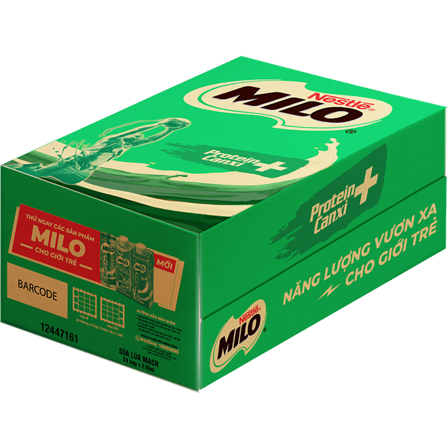 Sữa Lúa Mạch Nestlé MILO Teen Protein Canxi