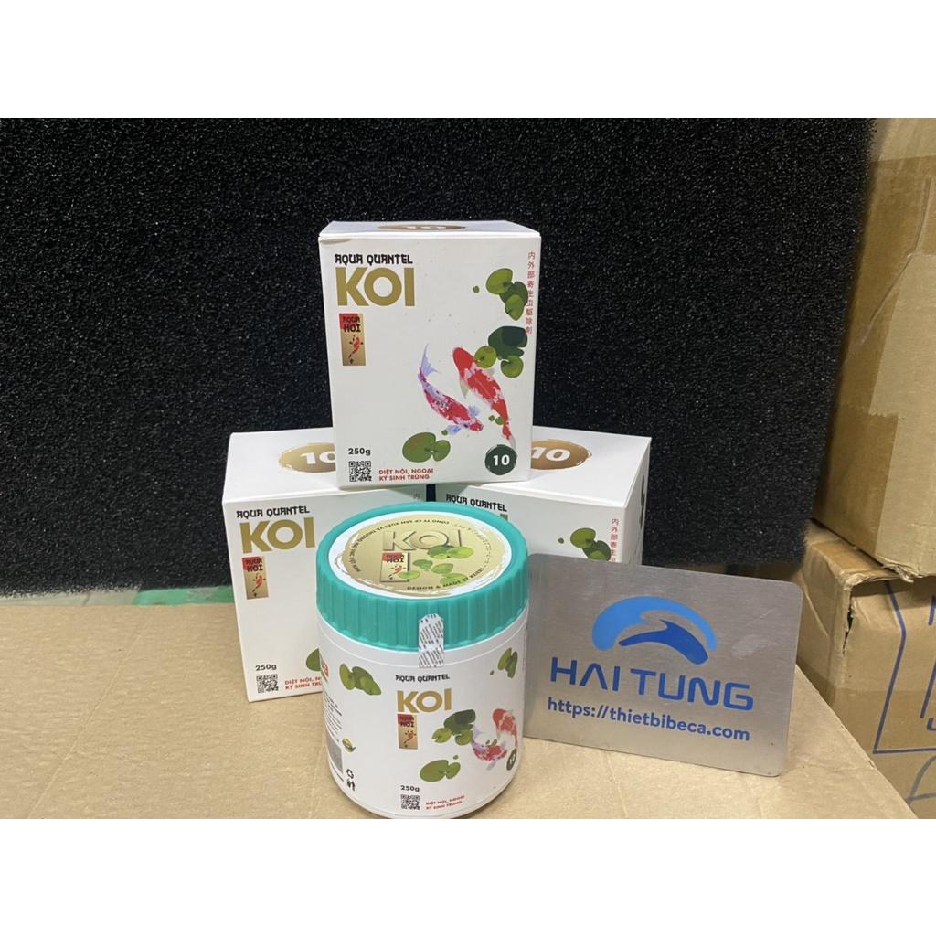 Chế phẩm số 10 - Trị rận nước, trùng mỏ neo, sán mang, nội ngoại ký sinh trùng AQUA QUANTEL lọ 250g-dành cho koi