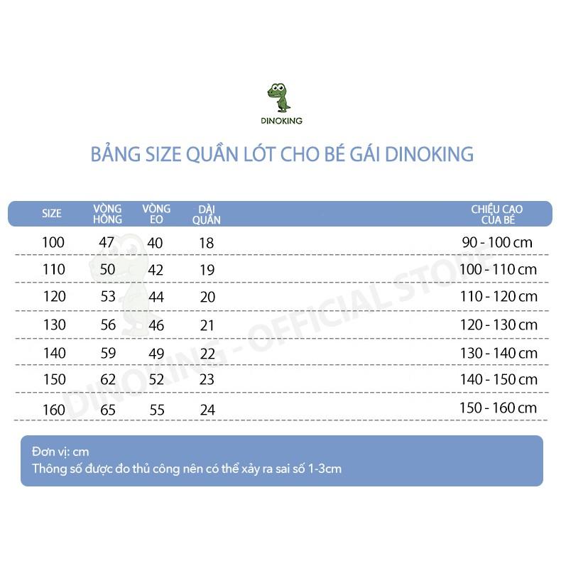 Quần lót bé gái DINOKING Quần chip tam giác cho bé xuất dư chất cotton cao cấp siêu mềm mịn QC03