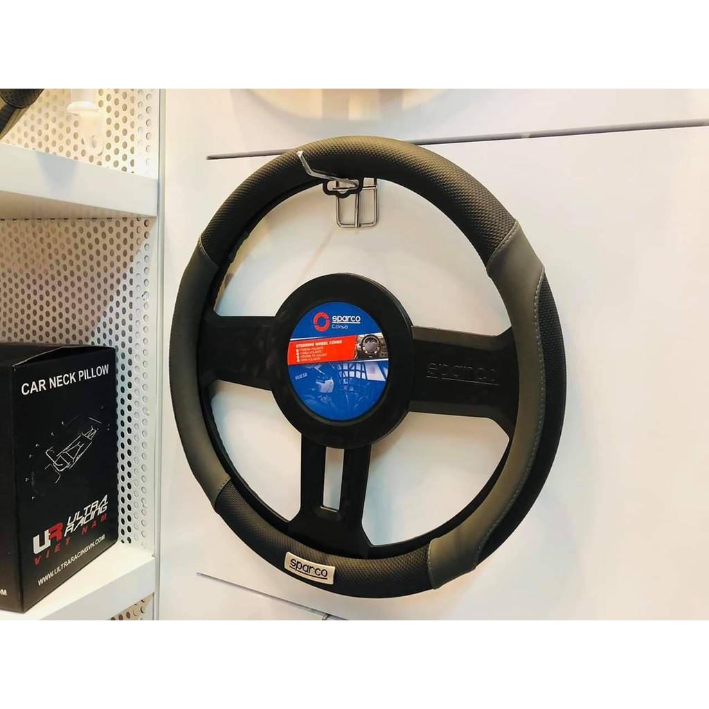 Bọc vô lăng SPARCO 1113RS - chính hãng, đầy đủ tem 7 màu, khung in chìm