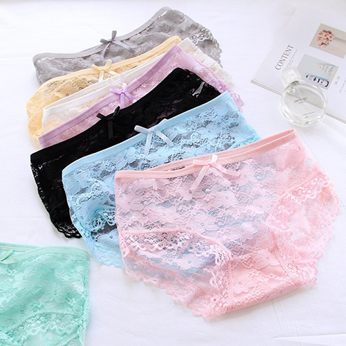 Combo 05 Quần Lót Nữ Ren Nơ Nhiều Màu Cao Cấp Thoải Mái Sexy
