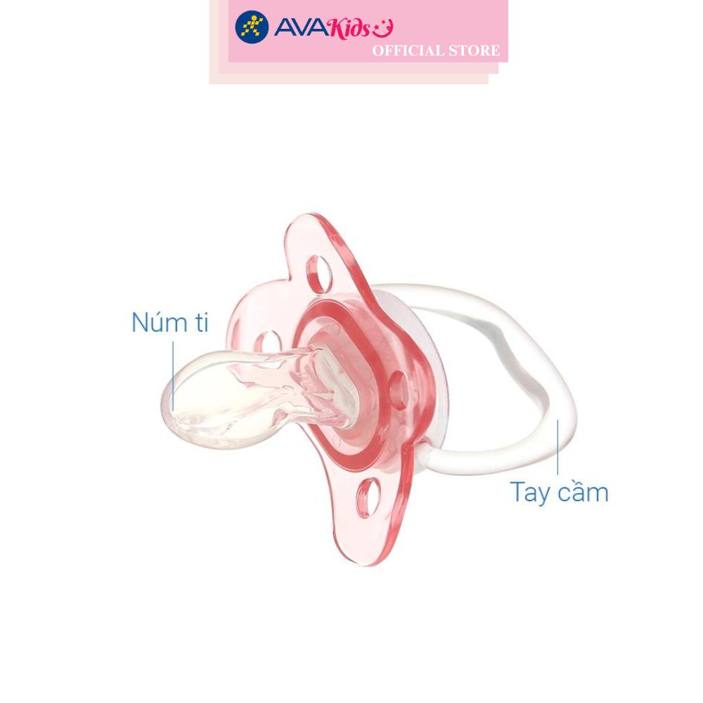 Ti ngậm Dr.Brown's chỉnh nha (0 - 6 tháng) - Màu hồng