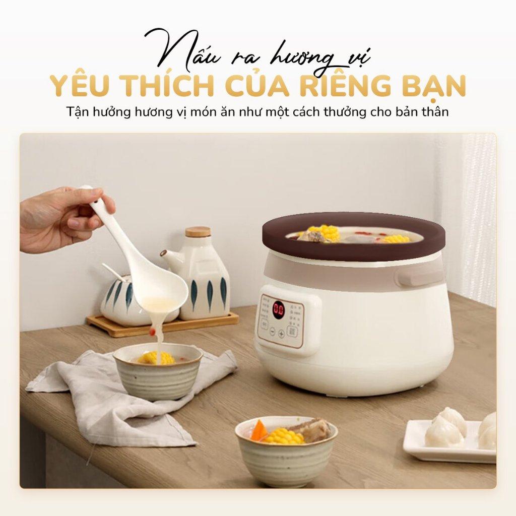 Nồi Nấu Chậm Unie USC308, Lòng Gốm Tử Sa 3.0Lit Cao Cấp, Giữ Chọn Hương Vị Dinh Dưỡng, Hàng Chính Hãng