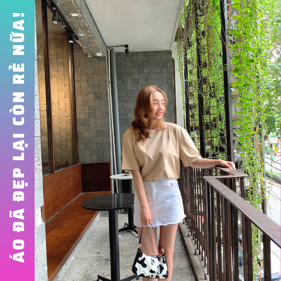Áo thun nữ tay lỡ freesize chất liệu thun cotton 100% ÁO ĐẸP - GIÁ RẺ - HÌNH CHỤP THẬT . CÓ THỂ LÀM ÁO CẶP BẠN THÂN NỮ