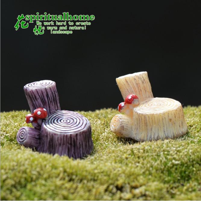 Combo 02 mô hình gốc cây với nấm đỏ trang trí tiểu cảnh, dựng cảnh chụp studio, DIY