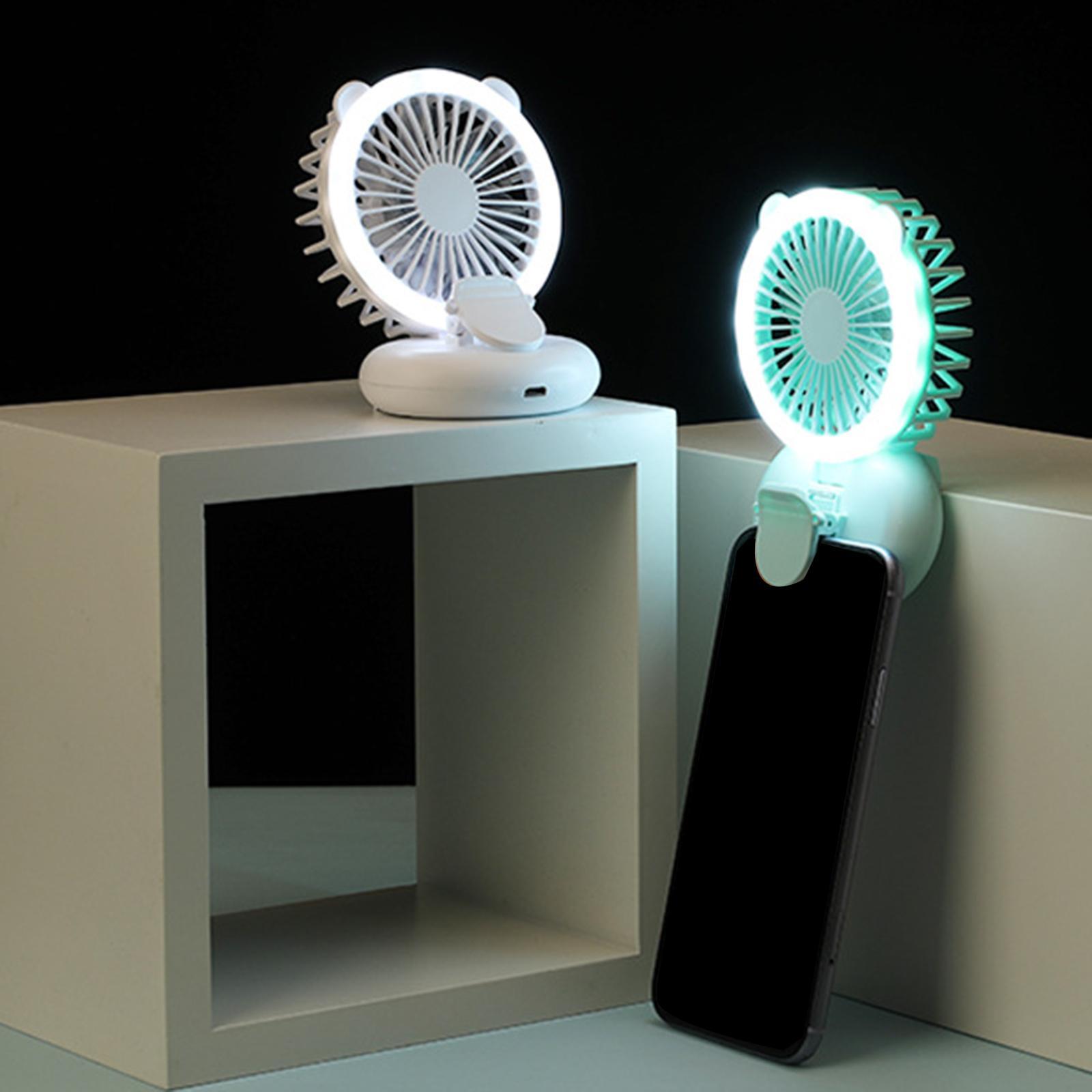 USB Neck Fan Rechargeable Mini Cooling Fan for Car Kitchen Shopping Travel Desktop