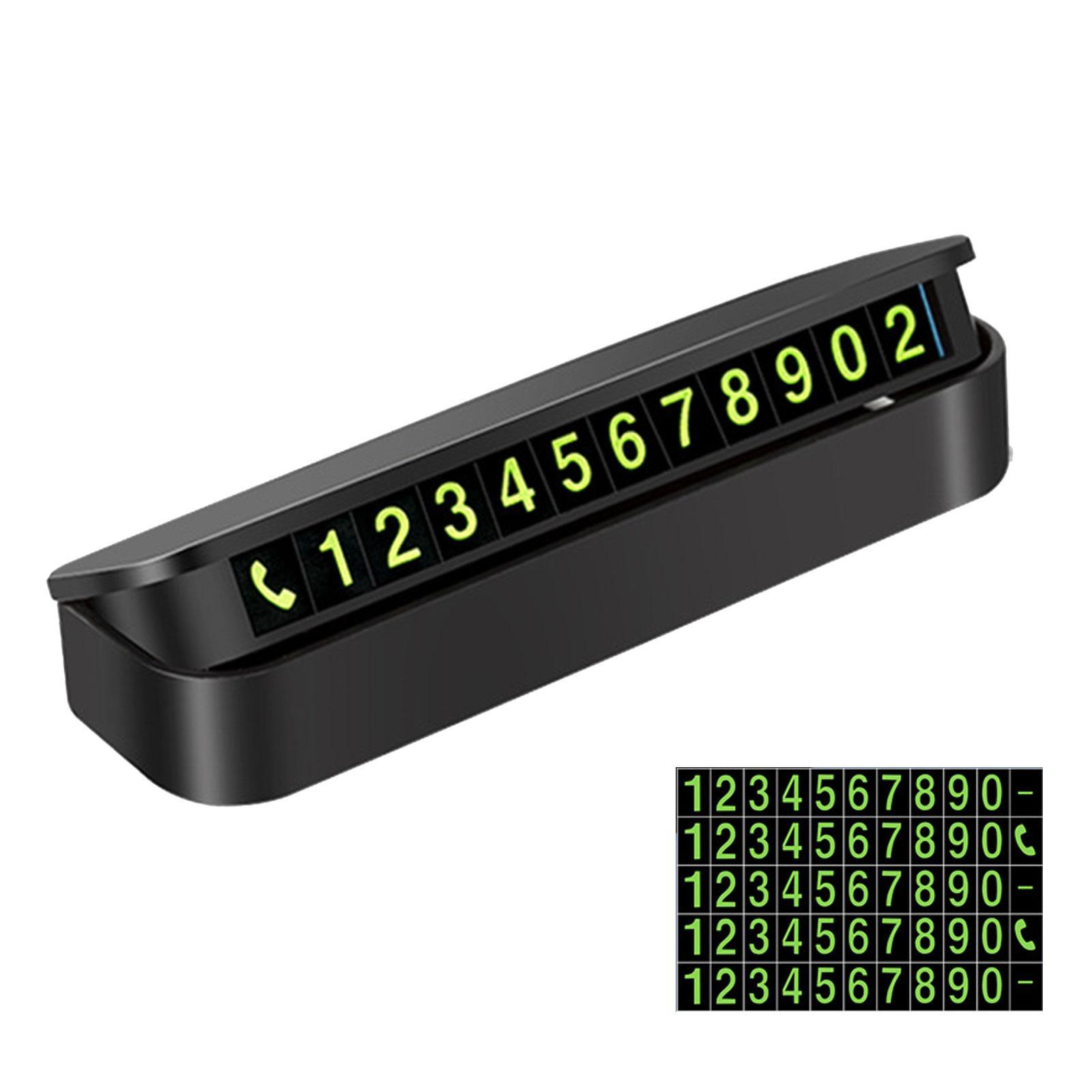 Car Phone Number Plate Stop Accessories Hidden Parking Phone Number Card