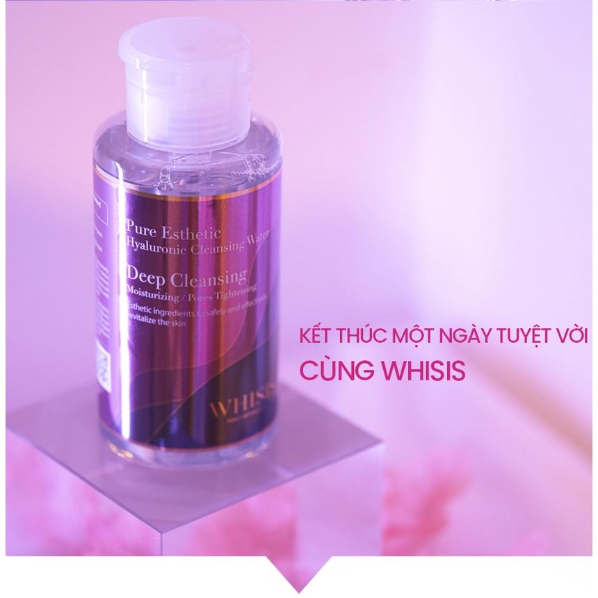 Nước tẩy trang tinh khiết Hyaluronic WHISIS Pure Esthetic Hyaluronic không chứa cồn, sạch sâu lỗ chân lông