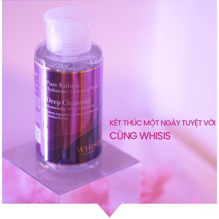 Nước tẩy trang tinh khiết Hyaluronic (HA) WHISIS Pure Esthetic Hyaluronic không chứa cồn, sạch sâu lỗ chân lông