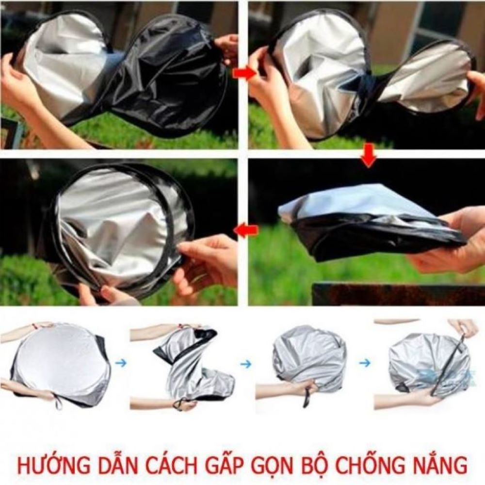 Bộ 6 tấm bạc che nắng phản quang ô tô, Bạt che nắng ô tô gấp gọn tiện lợi, ngăn tia UV nhập thái lan familydecor