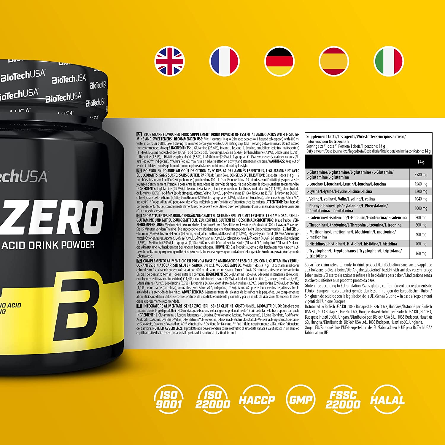 Eaa Zero Biotech USA 25serving - Tăng Cơ Tăng Sức Bền và Năng Lượng Trong Tập Luyện