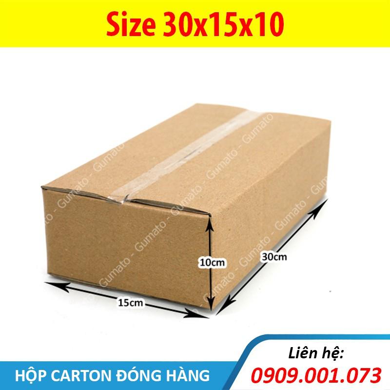 Hộp giấy, thùng carton size 30x15x10 cm, thùng carton gói hàng Everest