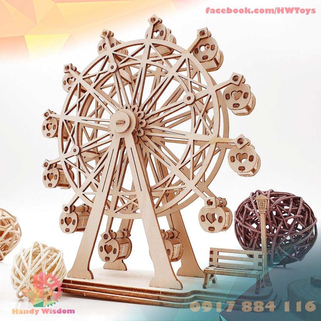 Mô hình lắp ghép gỗ Rolife - Đu quay - Robotime Ferris Wheel TG401