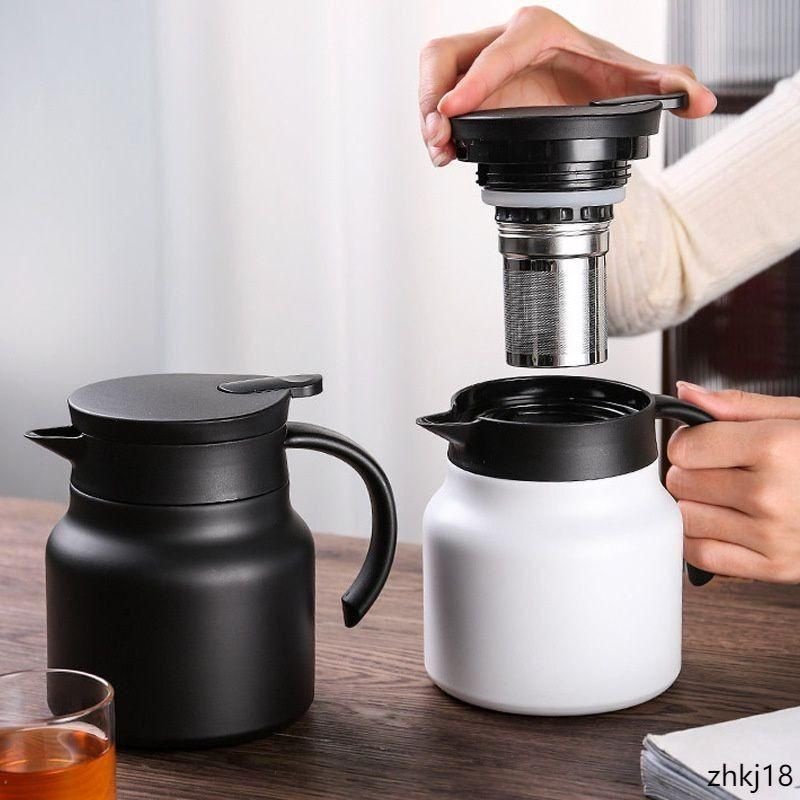 Bình giữ nhiệt có lưới lọc trà inox bên trong để pha trà, cafe kiểu mới, dung tích 1000ml nhỏ gọn, nắp đậy kín chống tràn, dễ dàng mở rót nước