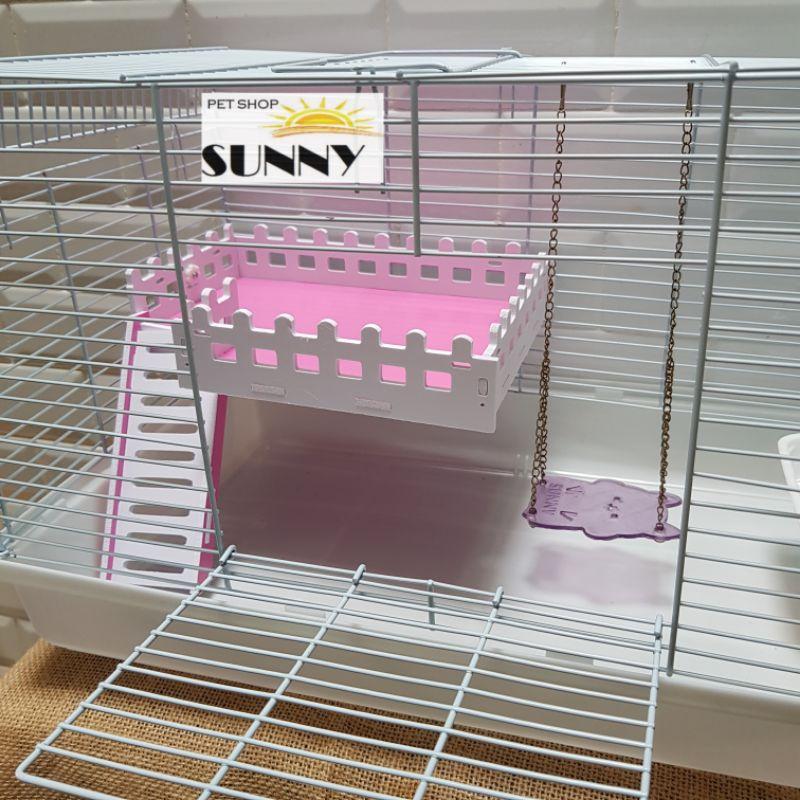 Tầng lửng gắn lồng bằng gỗ ép cho hamster