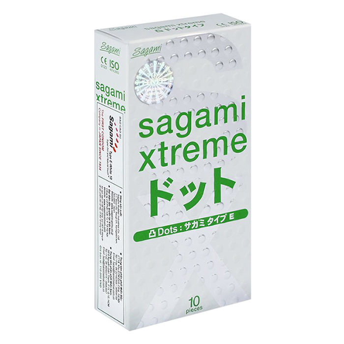 Bộ 2 Hộp Bao Cao Su Có Gân Và Gai Siêu Mỏng Sagami Extreme White (10 Bao)