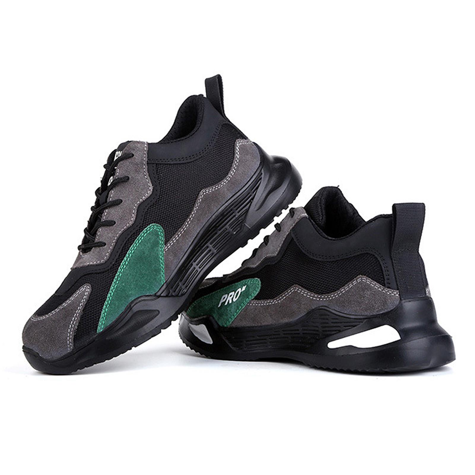 Men Work Shoes Lightweight Breathable Protective Shoes Safety Shoes Sneakers with Steel Caps