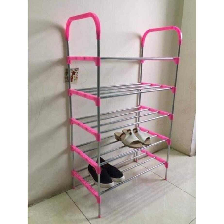 KỆ GIÀY 5 TẦNG INOX CAO CẤP