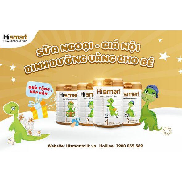 [CHÍNH HÃNG] Sữa bột Hismart số 2_800g - Cho bé từ 6-12 tháng tuổi - xuất xứ 100% New Zeland