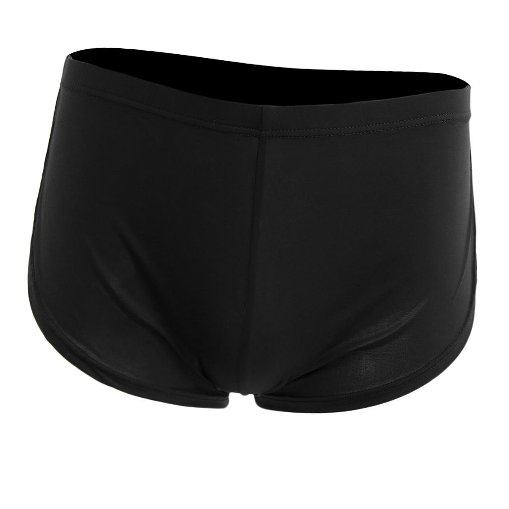 Soft Comfy Mens Side Split Solid Briefs Bulge Pouch Boxers Low Rise Sports Home Underwear Panties
