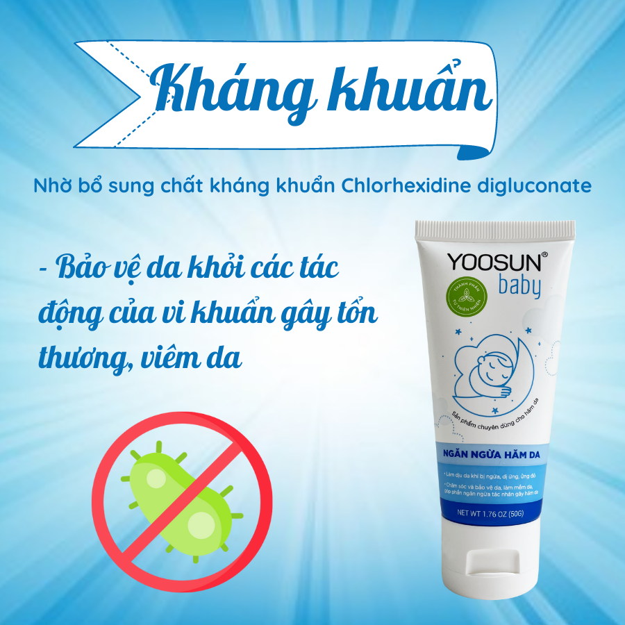 Kem ngăn ngừa hăm da, dịu mẩn ngứa YOOSUN Baby 50g