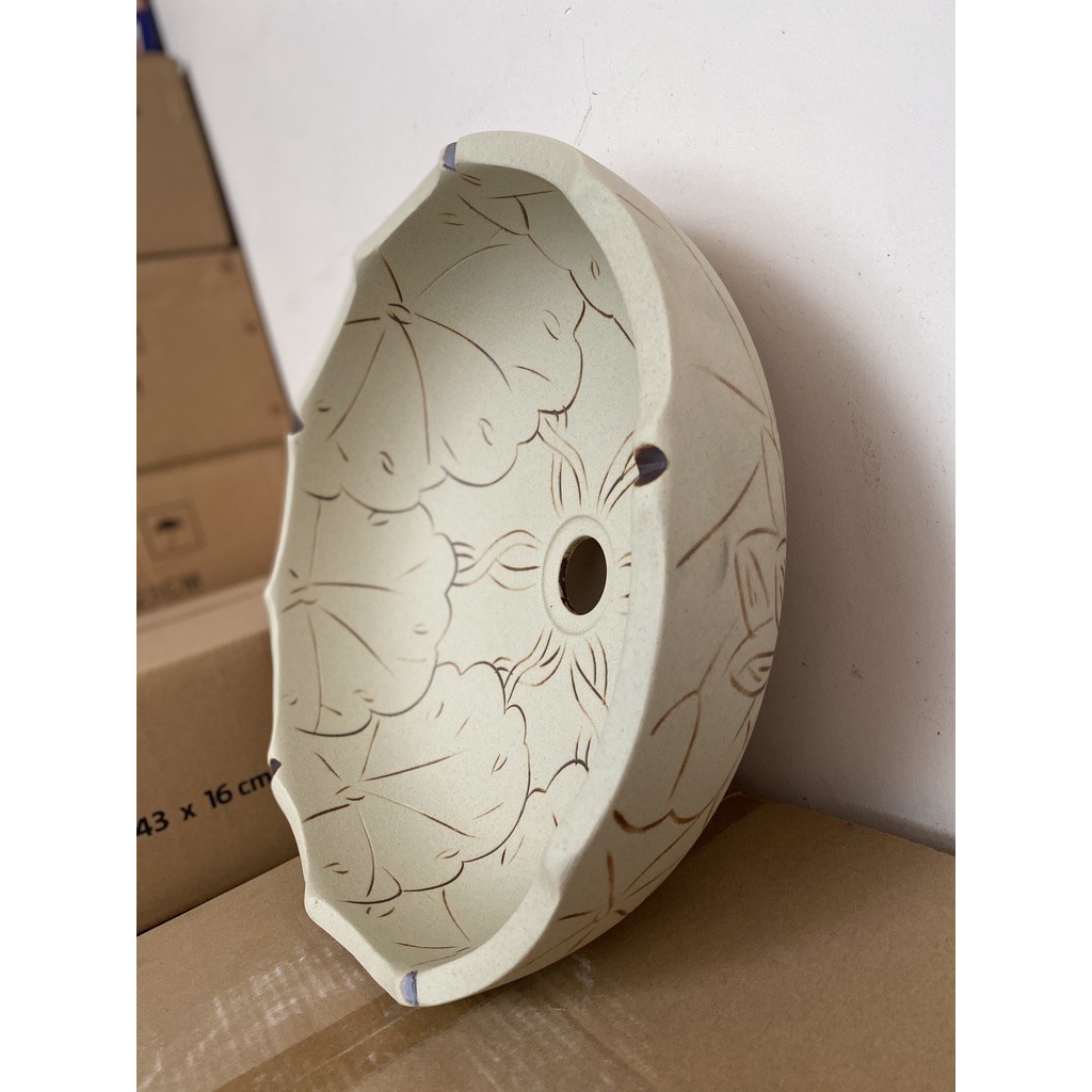 Chậu sứ Mỹ thuật - Lavabo đặt bàn Mỹ thuật - chậu rửa mặt cổ điển