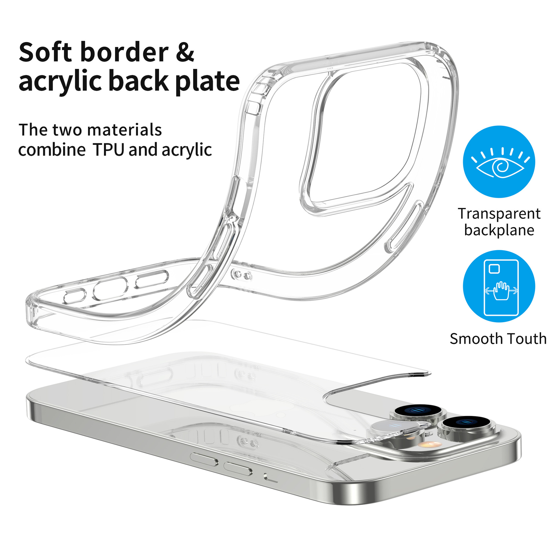 Ốp Lưng PC Hybrid Clear Dành Cho iPhone 14 / iPhone 14 Plus / iPhone 14 Pro / iPhone 14 Pro Max - Hàng Chính Hãng LEEU DESIGN