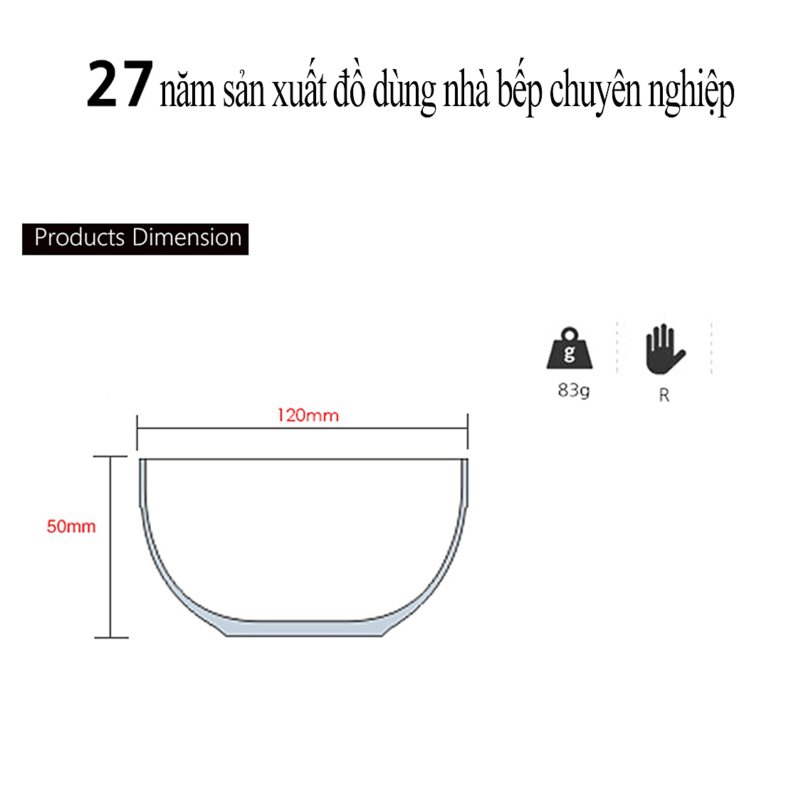Bát inox giữ nhiệt bằng thép không gỉ, hút chân không giữ thành và lòng bát của GGOMi Hàn Quốc