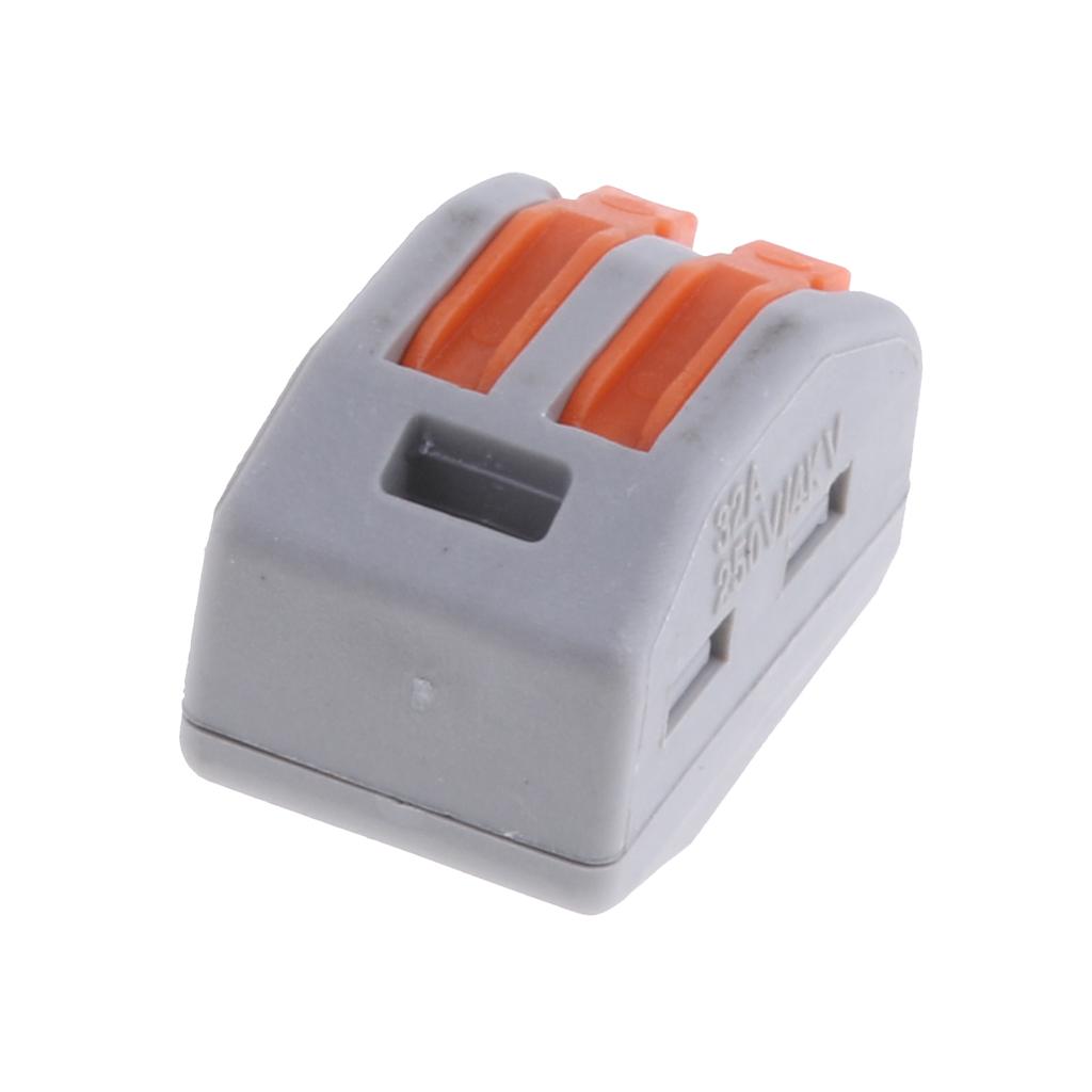 5x10Pcs Spring Lever-Nuts Terminal Block Electric Cable Wire Connectors 2 Way