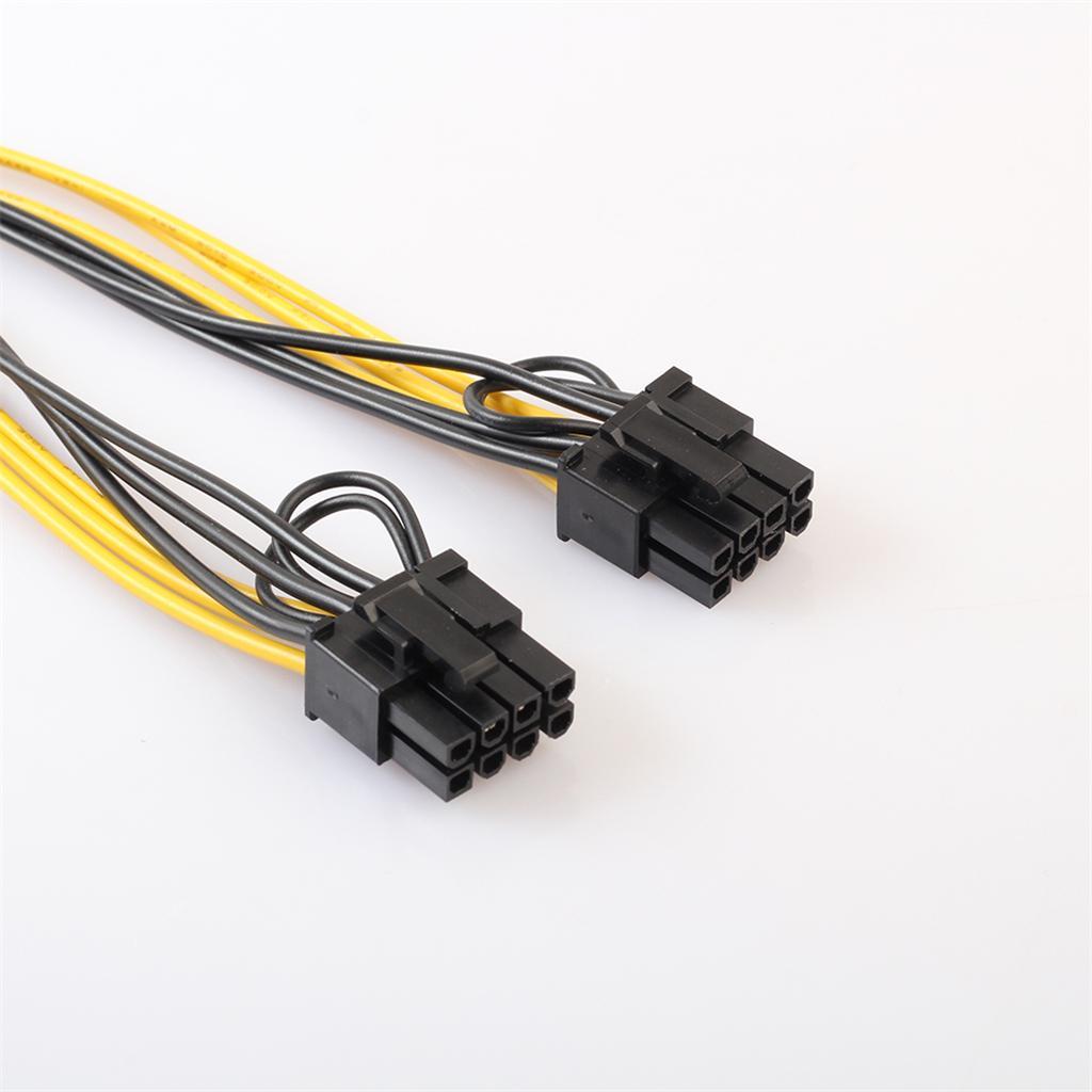 4-6pack CPU 8Pin to Graphics Video Card Double PCI-E Power Supply Y Splitter