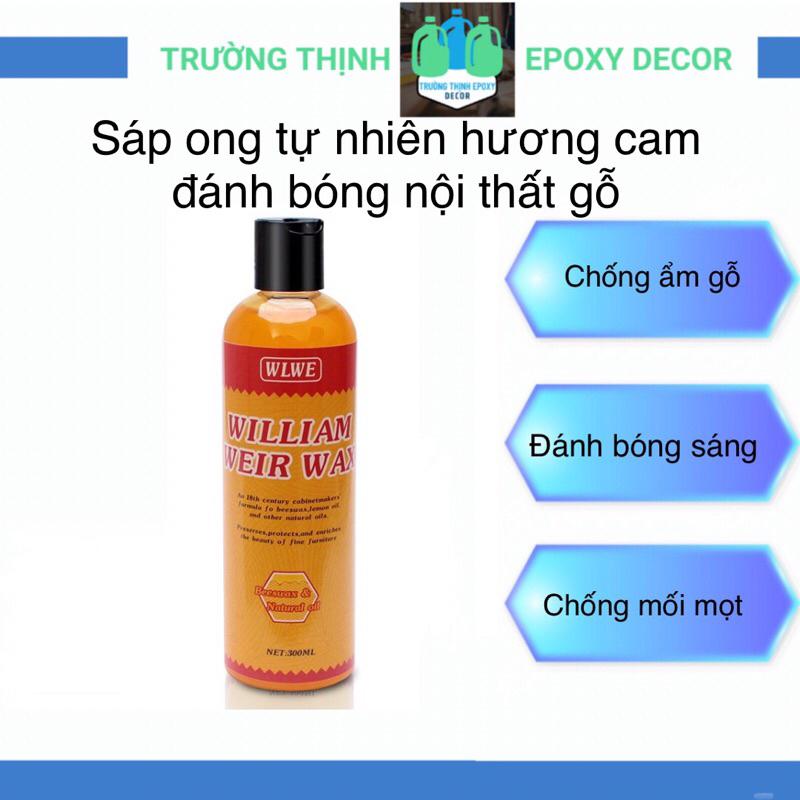 Sáp Ong Đánh Bóng Gỗ Chai 300ml Hương Cam Tự Nhiên An Toàn - Trường Thịnh Sài Gòn