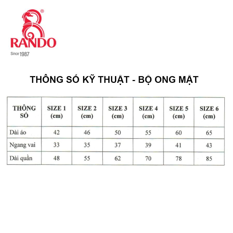 Áo Mưa Bộ Ong Mật Cho Trẻ Em, RANDO Chính Hãng, Nhựa Cao Cấp An Toàn Sức Khỏe, Quần Áo Đi Mưa Bé Trai, Bé Gái