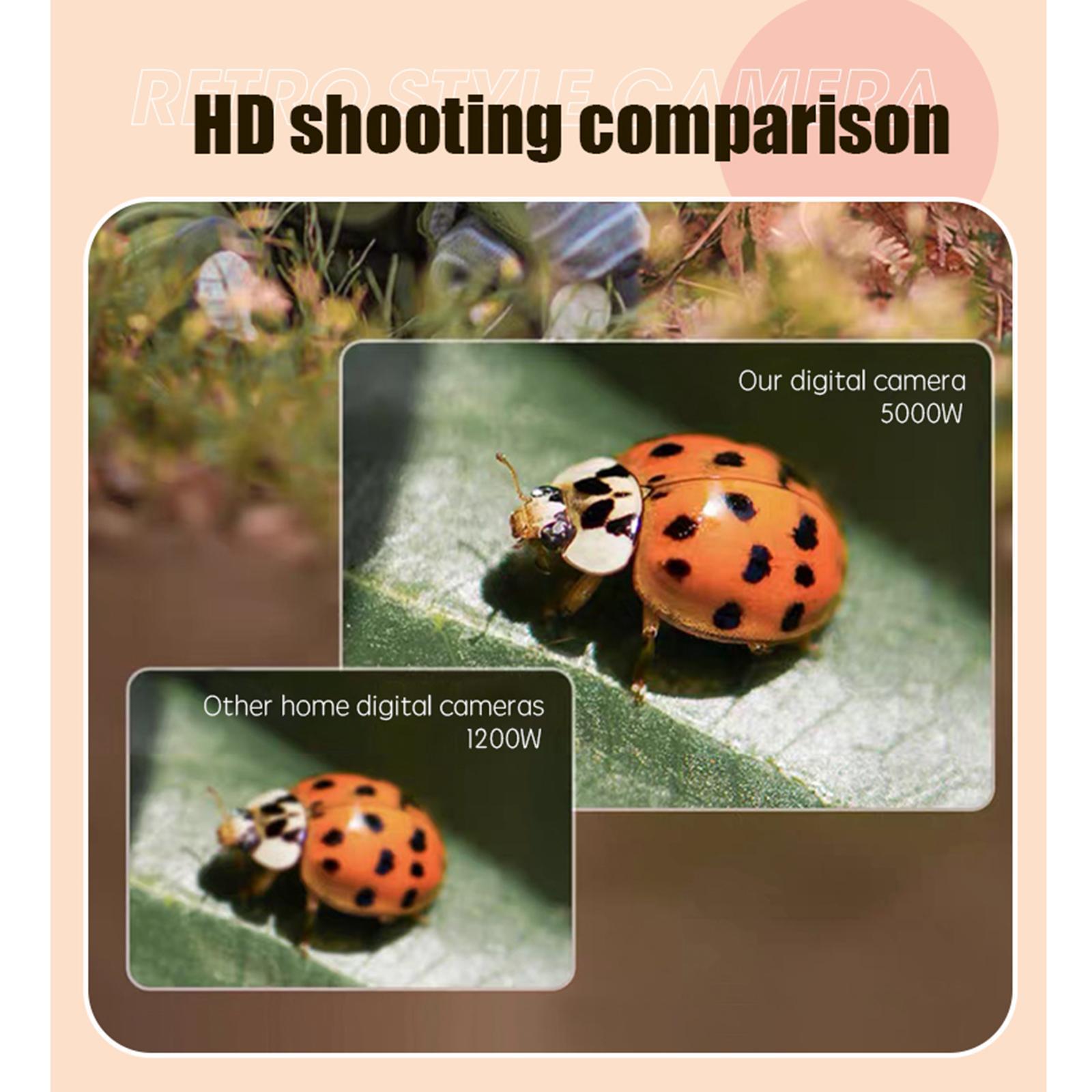 4K HD Mini Children Camera 50.0MP Kid Video Recorder Toys Pink