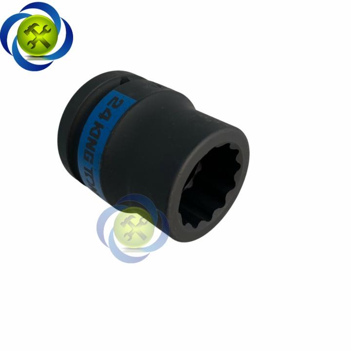 Tuýp 24mm 3/4 Kingtony 653024M loại ngắn 12 cạnh màu đen
