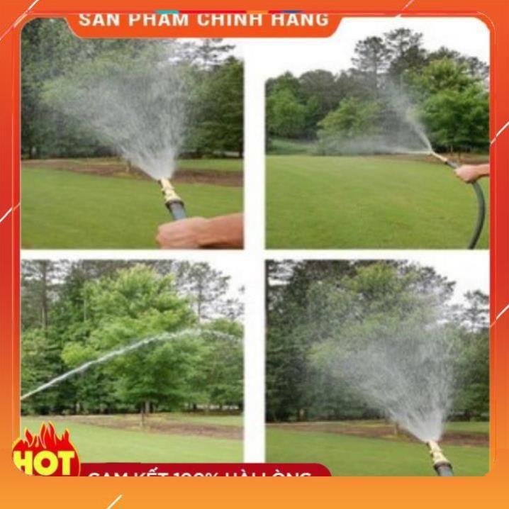 Đầu vòi xịt tăng áp mini bằng đồng phun nước rửa xe, tưới cây tăng áp đa năng có đai siết ống đi kèm 206587