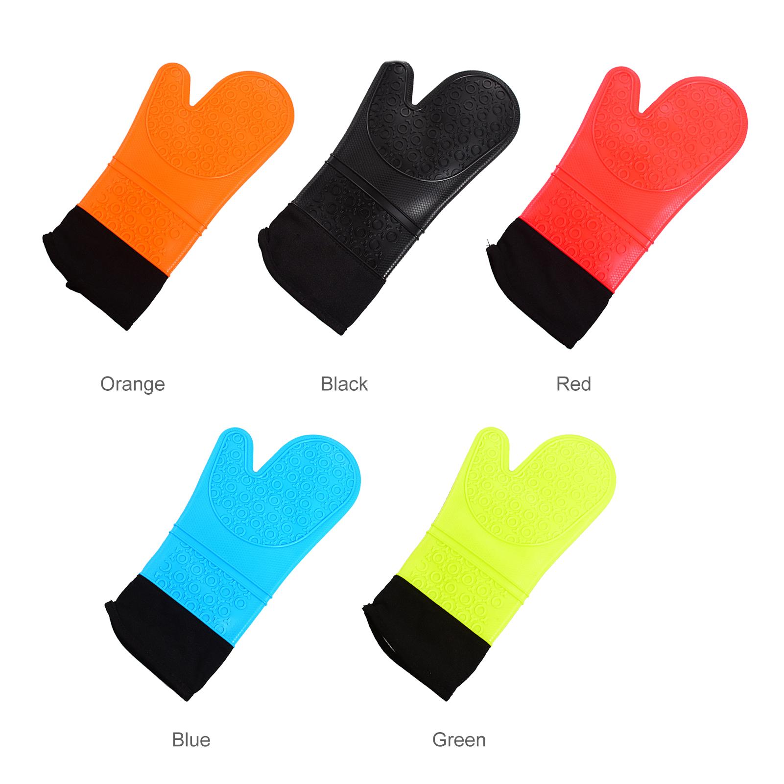 Găng tay cách nhiệt, chống trượt có lớp lông bên trong mang khi tiếp xúc với lò vi sóng, lò nướng