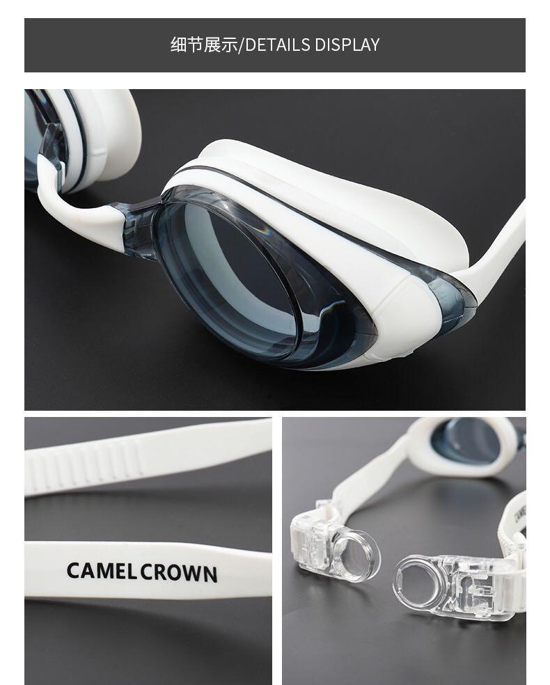 Bộ kính bơi + mũ bơi Camel chống thấm nước và sương mù HD cao cấp tặng kèm hộp đựng và bịt tai