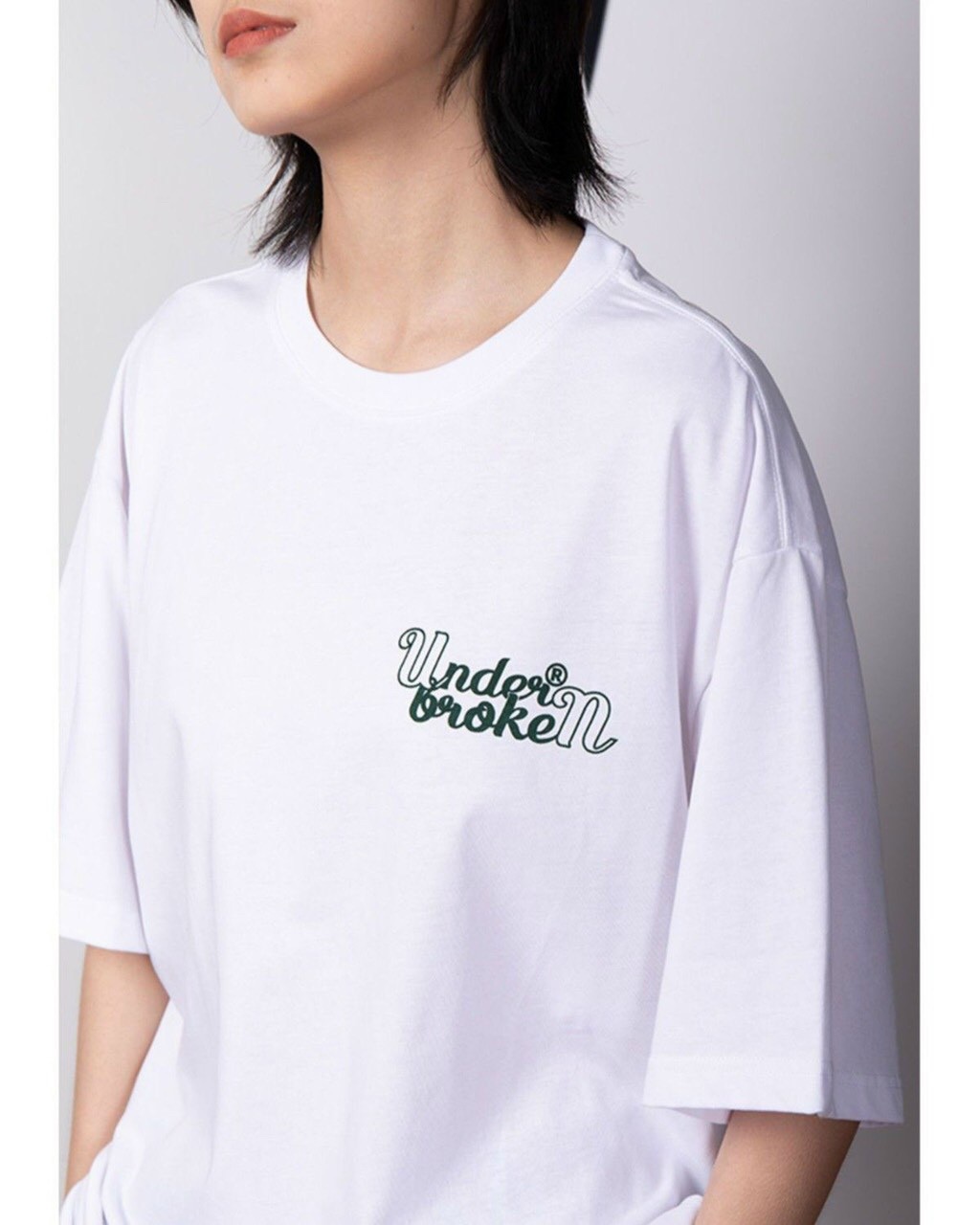 (Fullsize) Áo Phông Nam Nữ Form Rộng Tay Lỡ Vải Cotton Mịn Mát - UNDER BROKEN (Fulltag cổ - tay áo)
