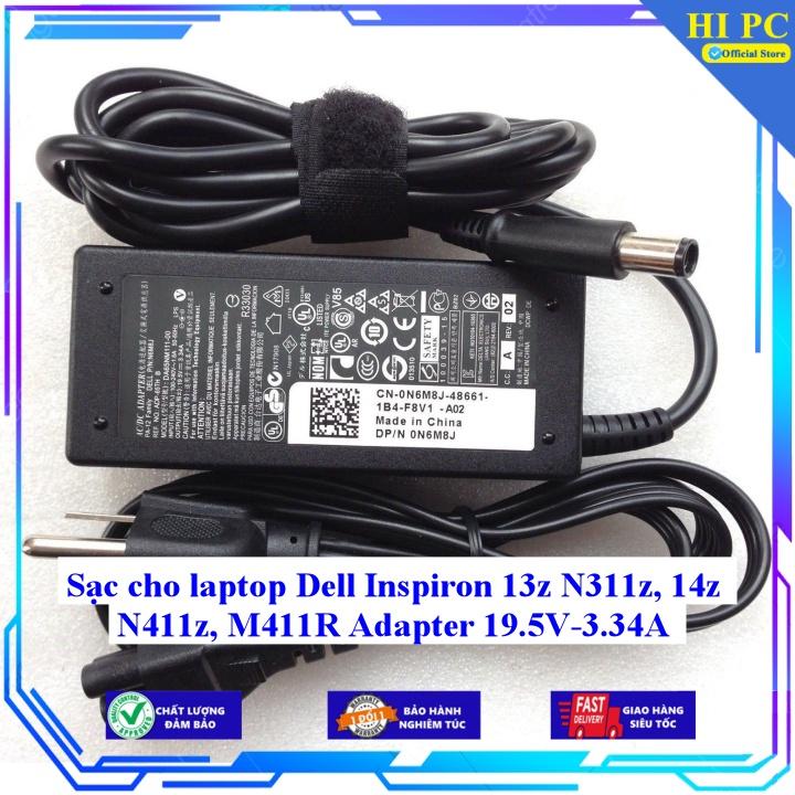 Sạc cho laptop Dell Inspiron 13z N311z 14z N411z M411R Adapter 19.5V-3.34A - Kèm Dây nguồn - Hàng Nhập Khẩu