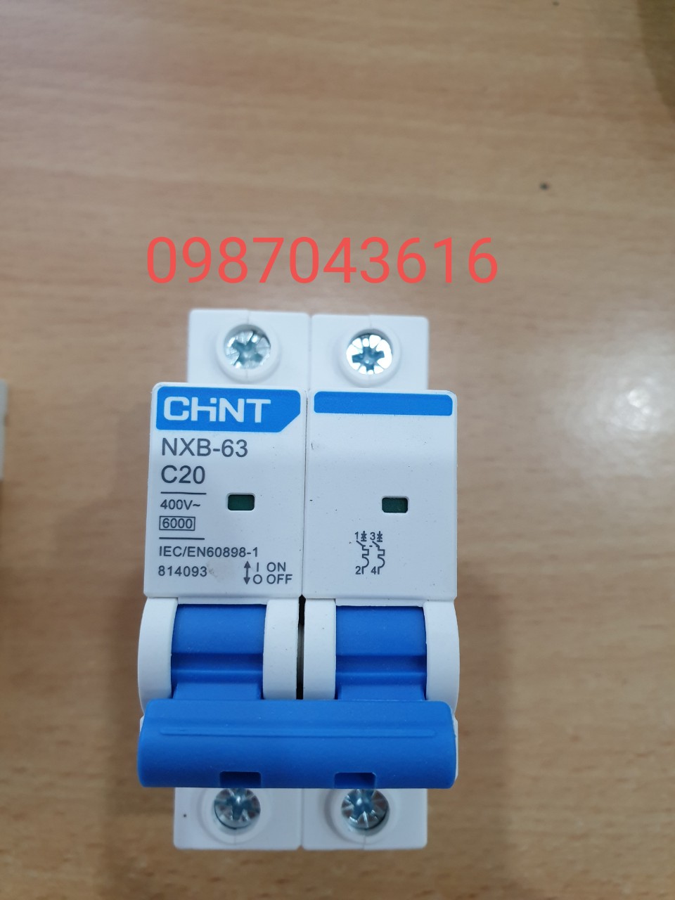 Áp tô mát cài NXB 2P 6A, 10A, 16A,20A,25A, 32A, 40A, 50A, 63A