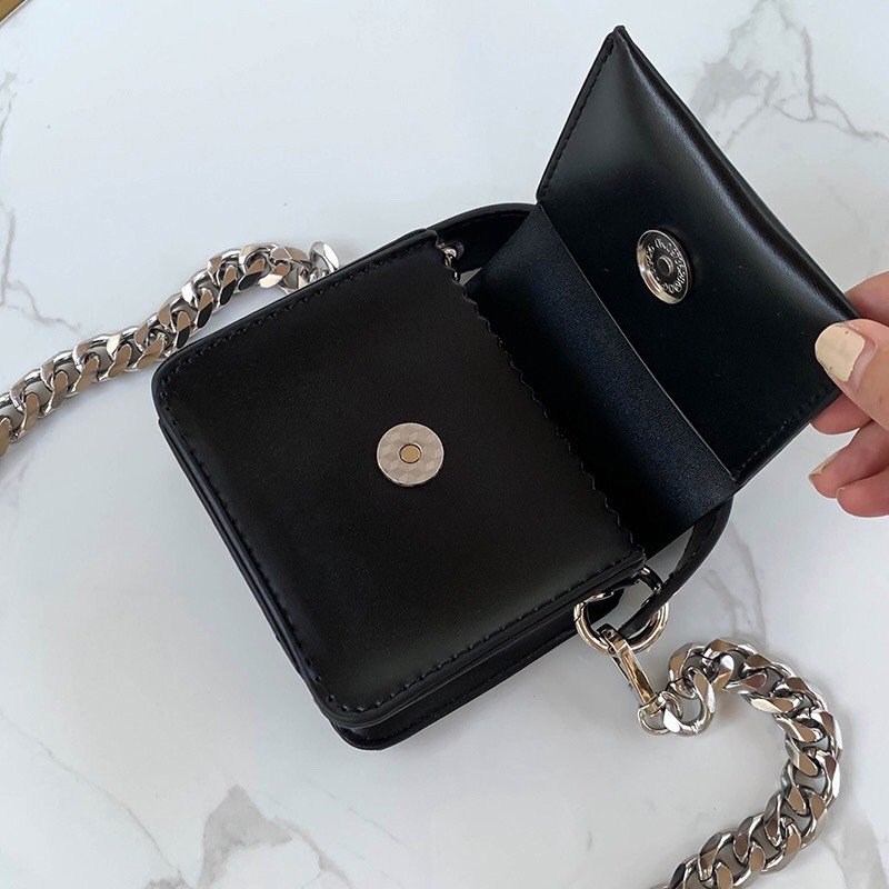Túi đeo chéo nữ mini dây xích to phong cách Hàn Quốc