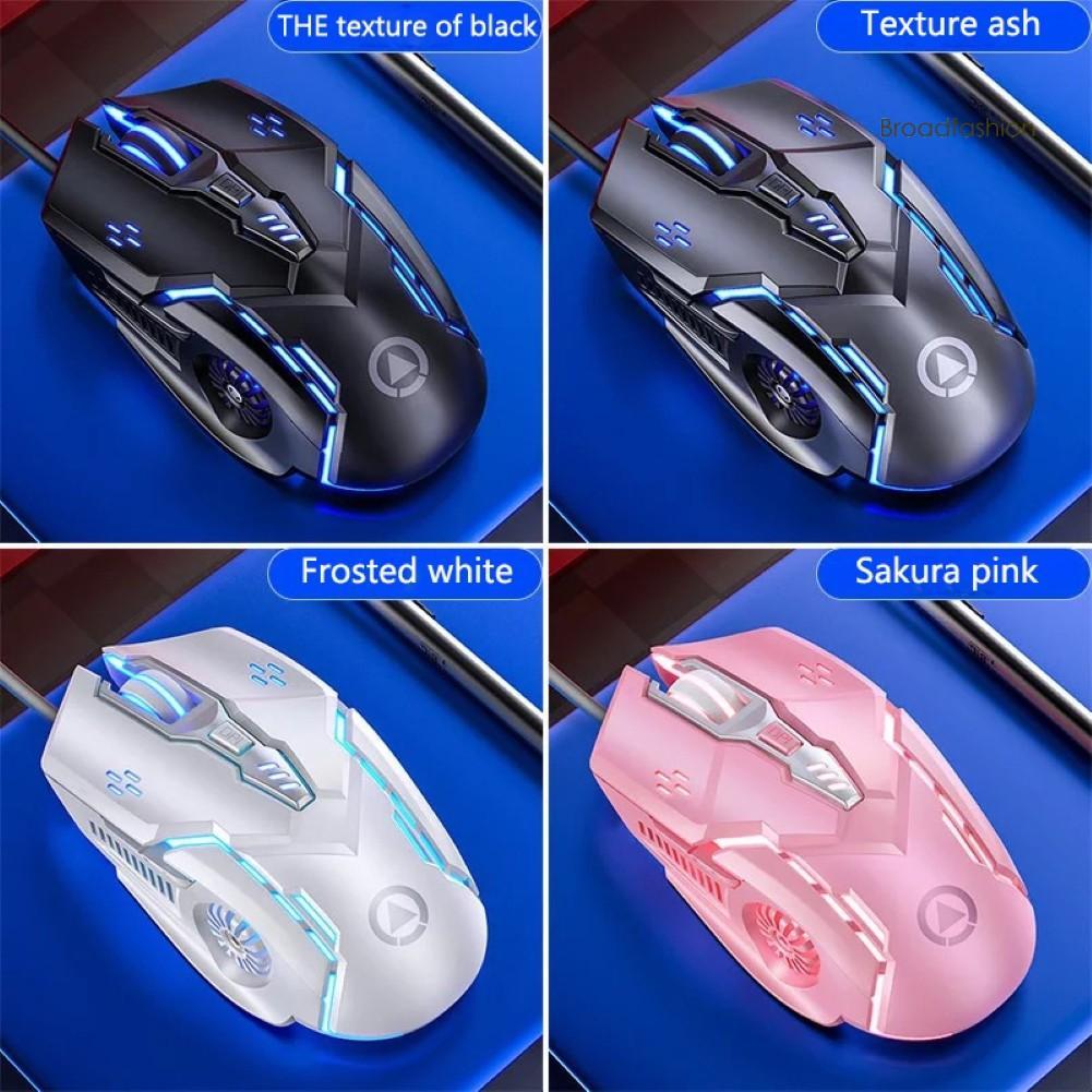 Chuột Máy Tính Có Dây Đèn Led 6 Nút 3200dpi