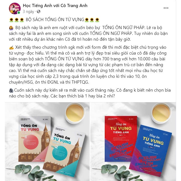 Sách Tổng ôn từ vựng tiếng anh cô Trang Anh Moonbook