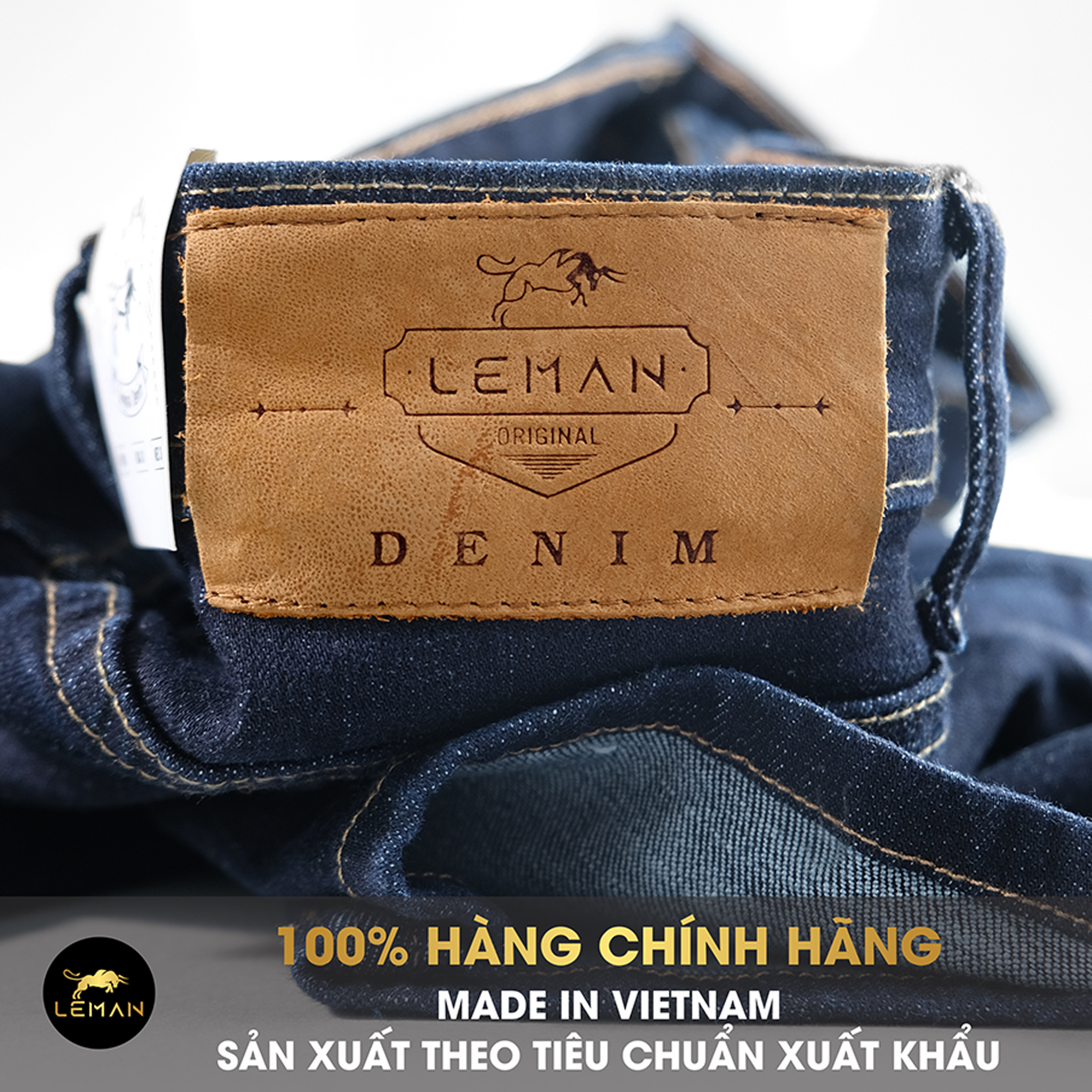 Quần Short Jean nam Leman xanh trơn JL04 - Slim Form